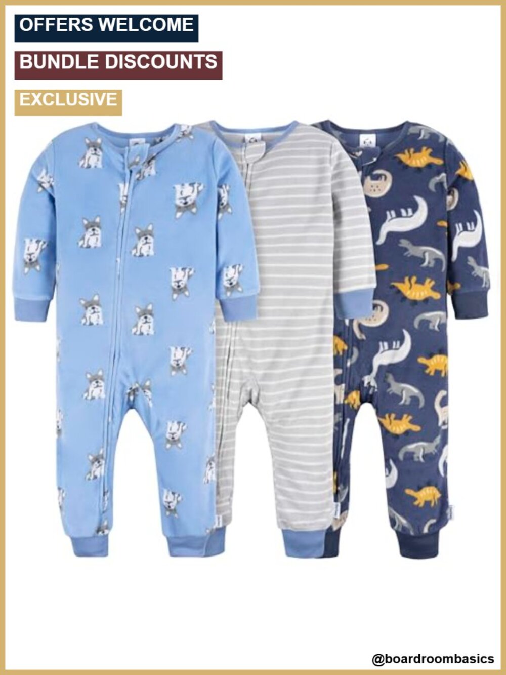 Toddler Fleece Footless Pajamas 3-Pack Blanket Sleepers